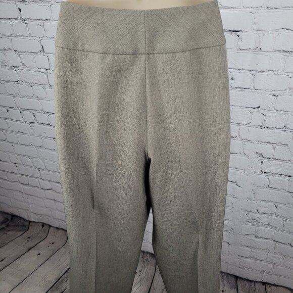 Kasper Brown Full Pant Suit 2 Piece Set Shawl 3 Button Jacket Stretch 10 (33x31) - Picture 12 of 16